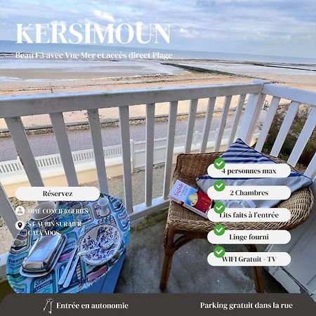 Kersimoun - F3 Spacieux - 1Er Et Face Mer & Plage Saint-Aubin-Sur-Mer  Extérieur photo